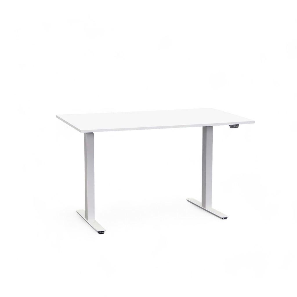 Höhenverstellbarer Schreibtisch Tradingzone Home 2.0 mit 25mm Tischplatte (120x70, Weiss, Weiss)
