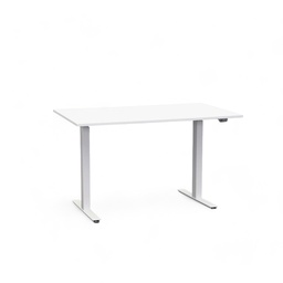 Höhenverstellbarer Schreibtisch Tradingzone Home 2.0 mit 25mm Tischplatte (120x70, Weiss, Weiss)