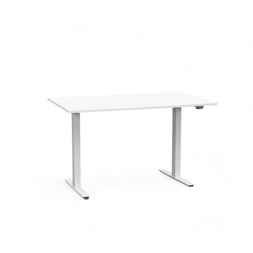 Höhenverstellbarer Schreibtisch Tradingzone Home 2.0 mit 25mm Tischplatte (120x70, Weiss, Weiss)