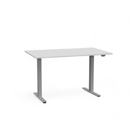 Höhenverstellbarer Schreibtisch Tradingzone Home 2.0 mit 25mm Tischplatte (120x70, Grau, Silbergrau)