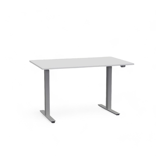 Höhenverstellbarer Schreibtisch Tradingzone Home 2.0 mit 25mm Tischplatte (120x70, Grau, Silbergrau)