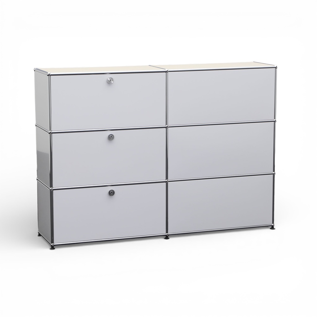 USM Haller Hochboard mit Linoleum Deckplatte – beidseitig nutzbar (Gut)