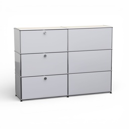 USM Haller Hochboard mit Linoleum Deckplatte – beidseitig nutzbar (Gut)