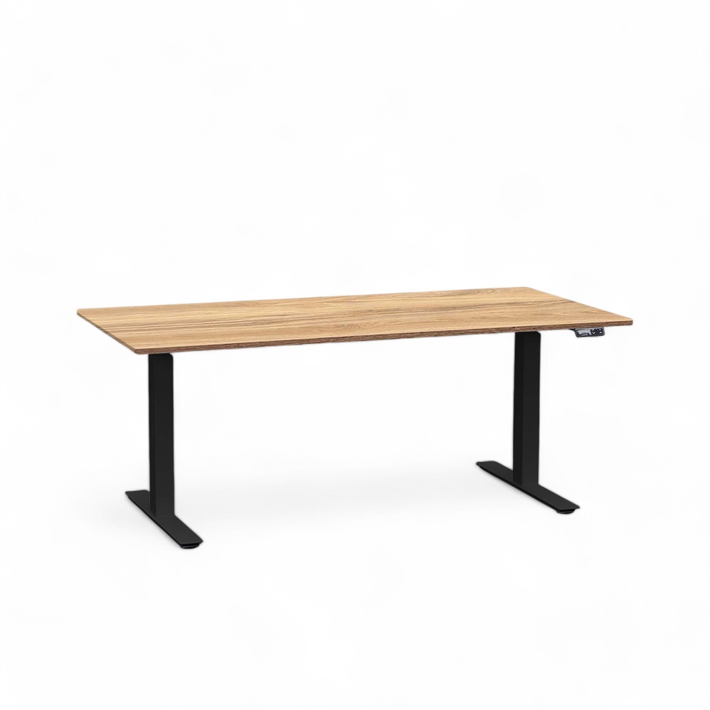 Stehpult höhenverstellbar Rol Elevate (Neu, 160x80, Eiche dunkel, Schwarz)