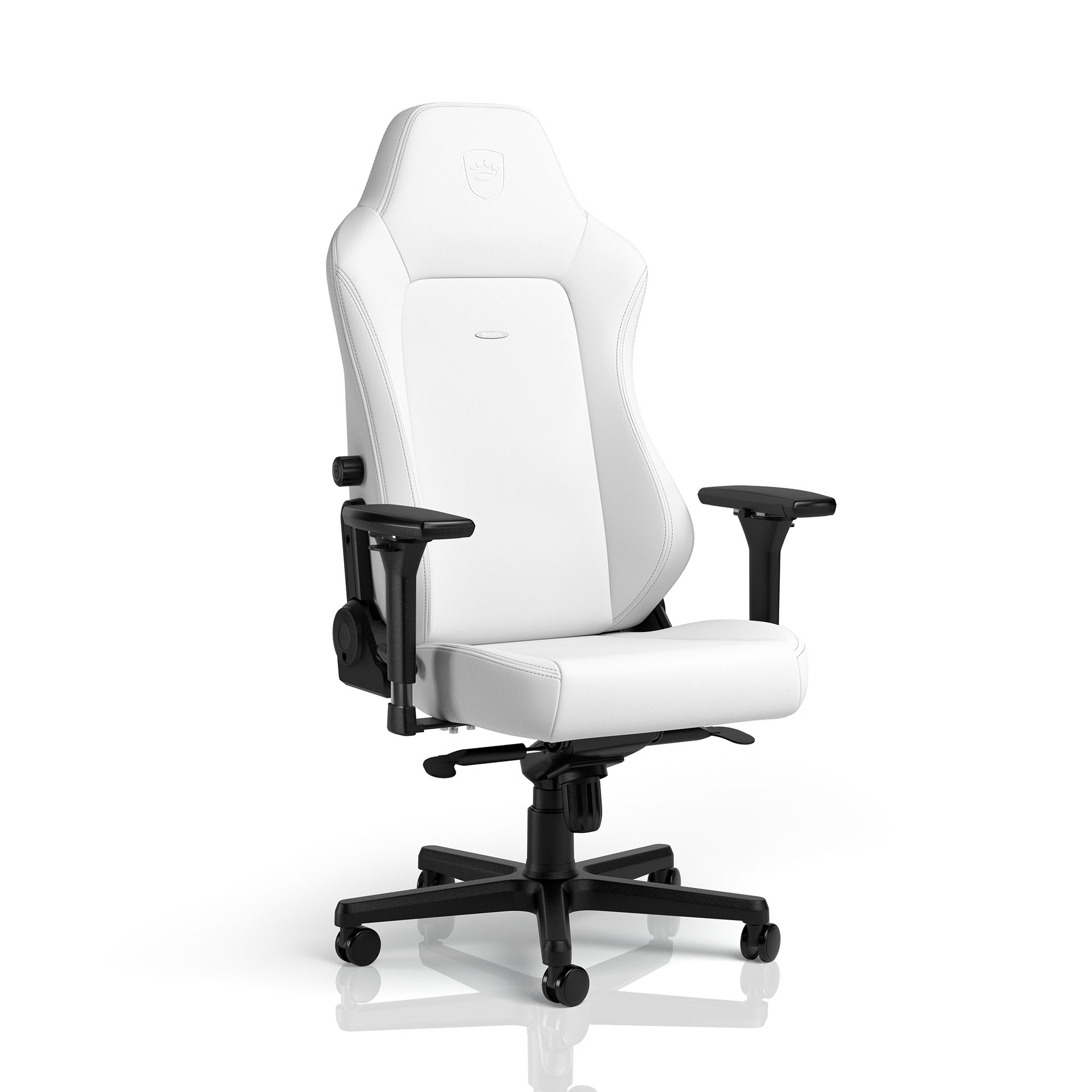 Image of Gaming Stuhl Noblechairs HERO Hightech Kunstleder mit 4D Armlehnen, White Edition, Neu, Ergonomischer Stuhl - ideal für flexibles Arbeiten