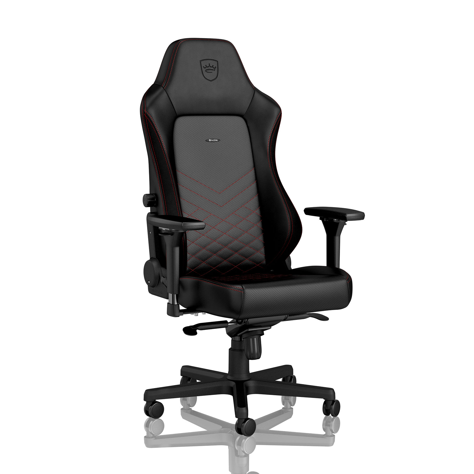 Image of Gaming Stuhl Noblechairs HERO mit 4D Armlehnen, Schwarz/Rot, Neu, Ergonomischer Stuhl - ideal für flexibles Arbeiten