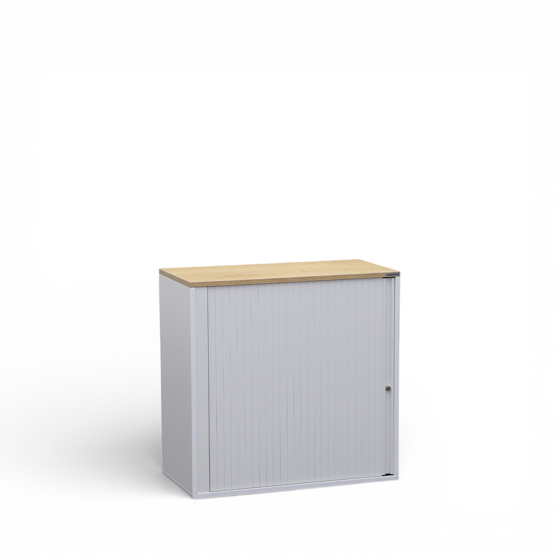 Image of Rollladenschrank Tradingzone GO Swiss 80.0 x 40.0 cm, 2 Ordner hoch, Weissgrau/Eiche Rustika, Neu - Optimale Raumnutzung