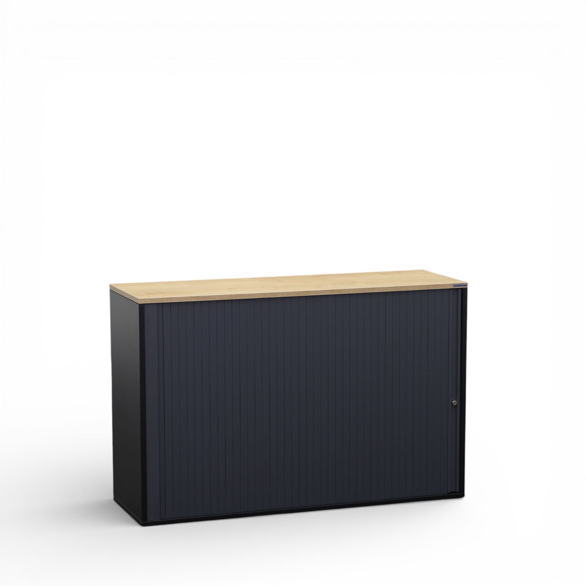 Image of Rollladenschrank Tradingzone GO Swiss 120.0 x 40.0 cm, 2 Ordner hoch, Schwarz/Eiche Rustika, Neu - Optimale Raumnutzung