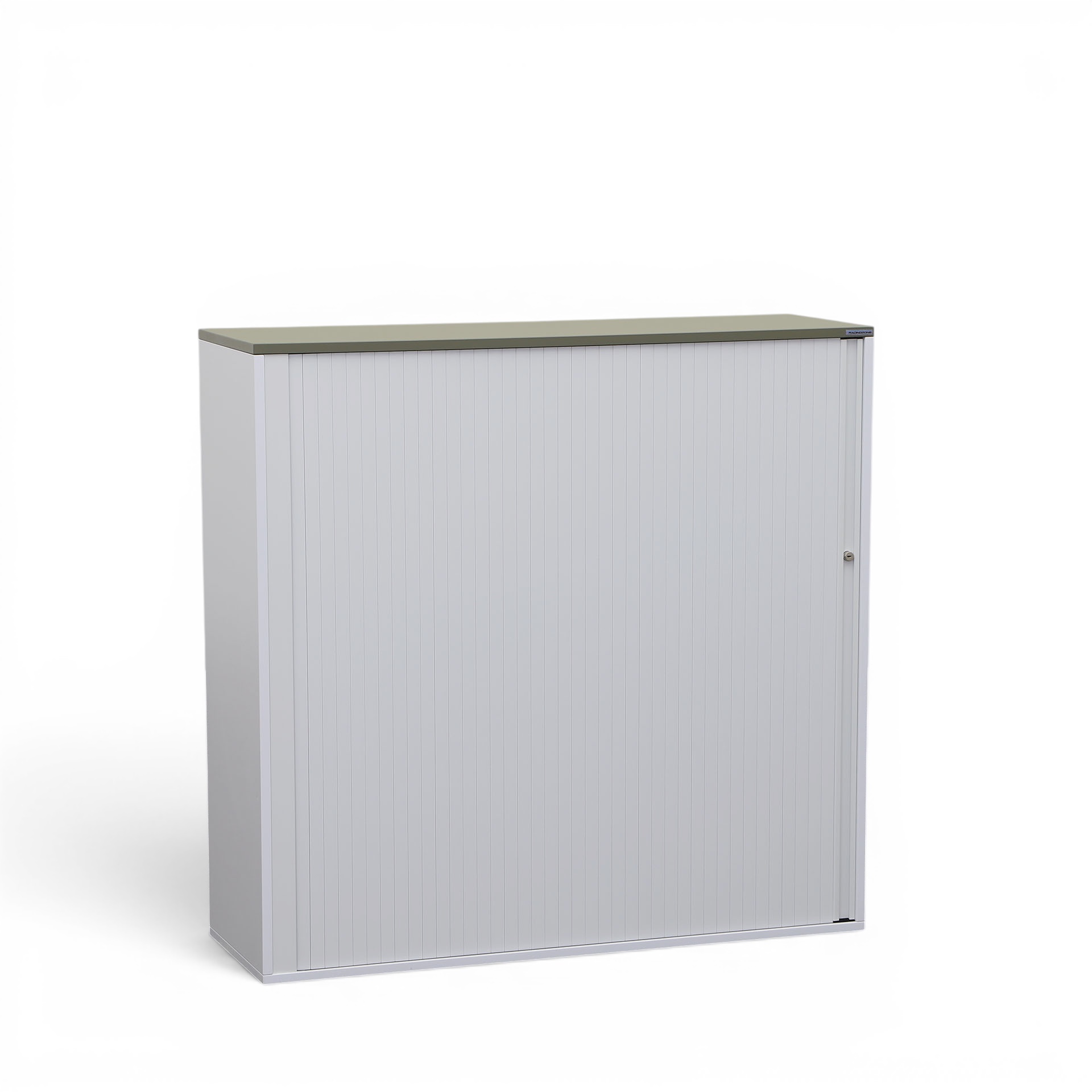 Image of Rollladenschrank Tradingzone GO Swiss 120 x 40 cm, 3 Ordner hoch, Weissgrau/Agavengrün, Neu - Optimale Raumnutzung