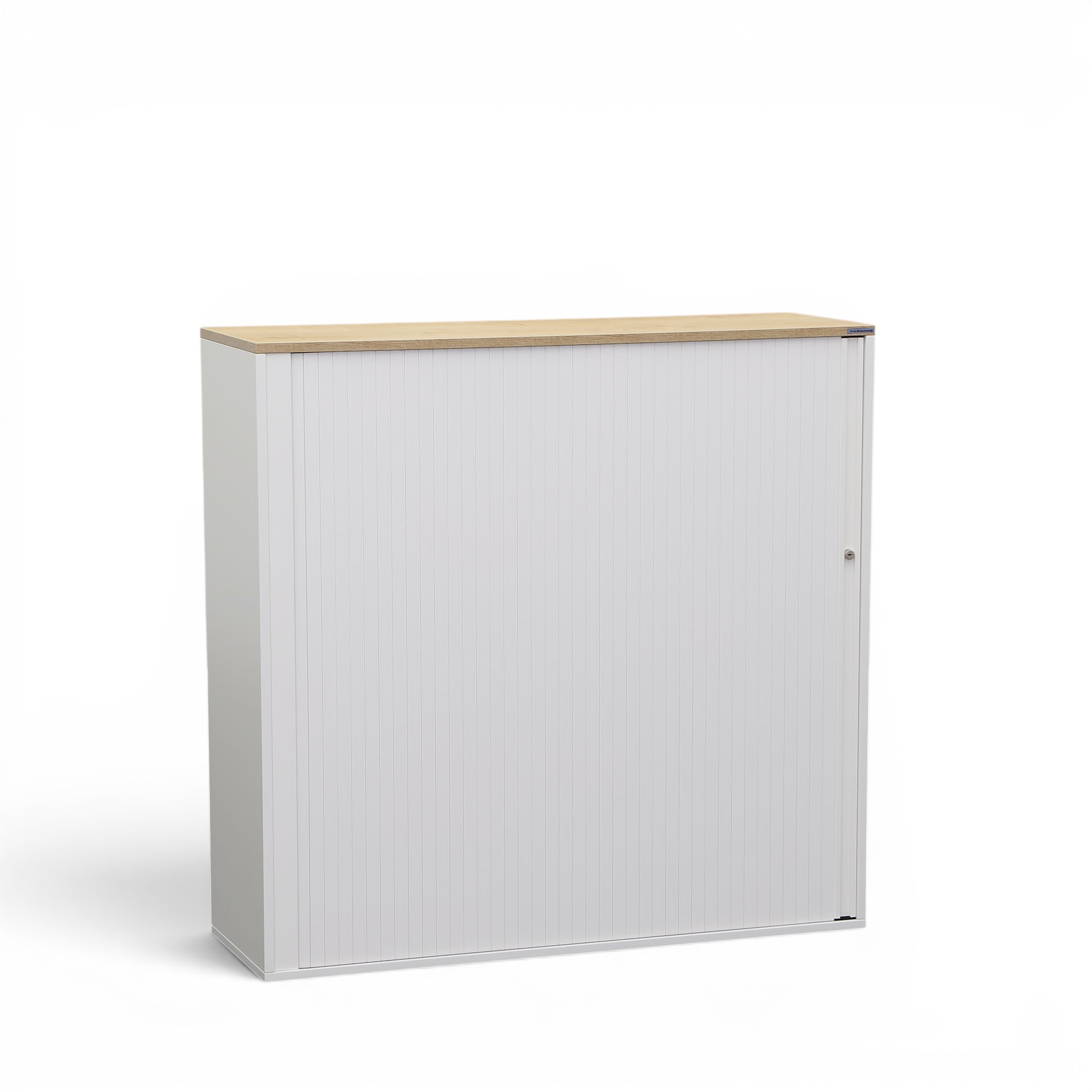Image of Rollladenschrank Tradingzone GO Swiss 120 x 40 cm, 3 Ordner hoch, Weiss/Eiche Rustika, Neu - Optimale Raumnutzung