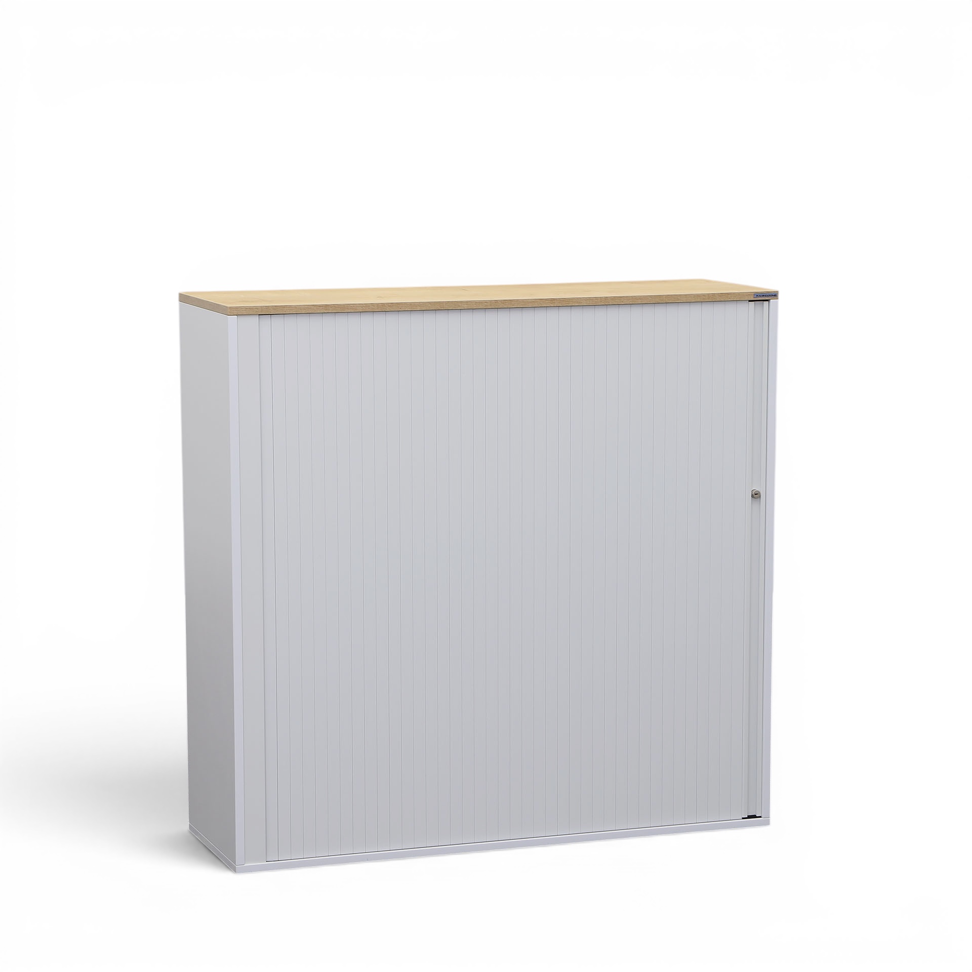 Image of Rollladenschrank Tradingzone GO Swiss 120 x 40 cm, 3 Ordner hoch, Weissgrau/Eiche Rustika, Neu - Optimale Raumnutzung