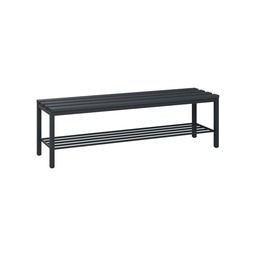 Garderobenbank C+P Solid (Anthrazit, 150, mit Schuhrost, ohne Rückenlehne)