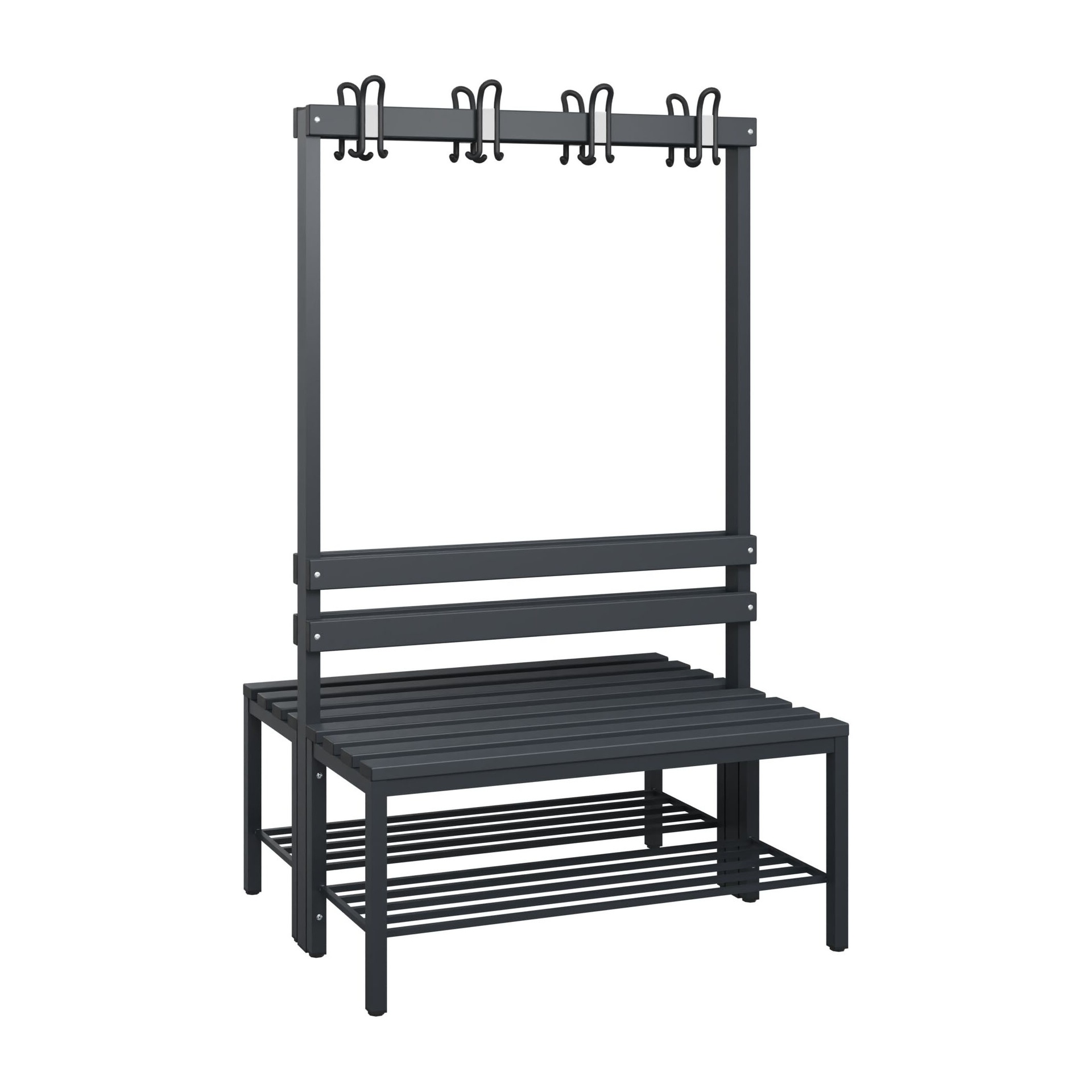 Image of Garderobenbank doppelseitig C+P Solid Anthrazit Neu