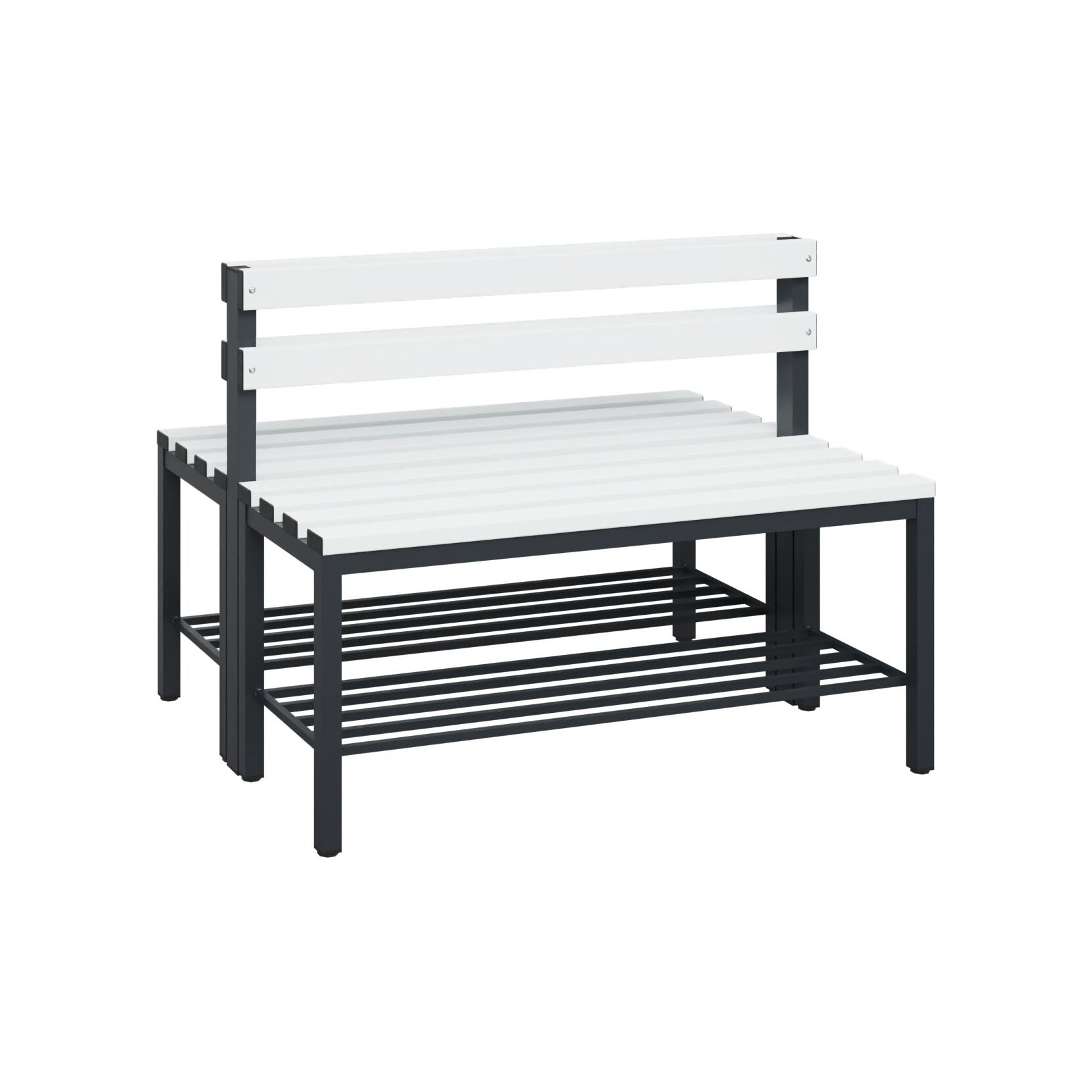 Image of Garderobenbank doppelseitig C+P Solid Weiss Neu
