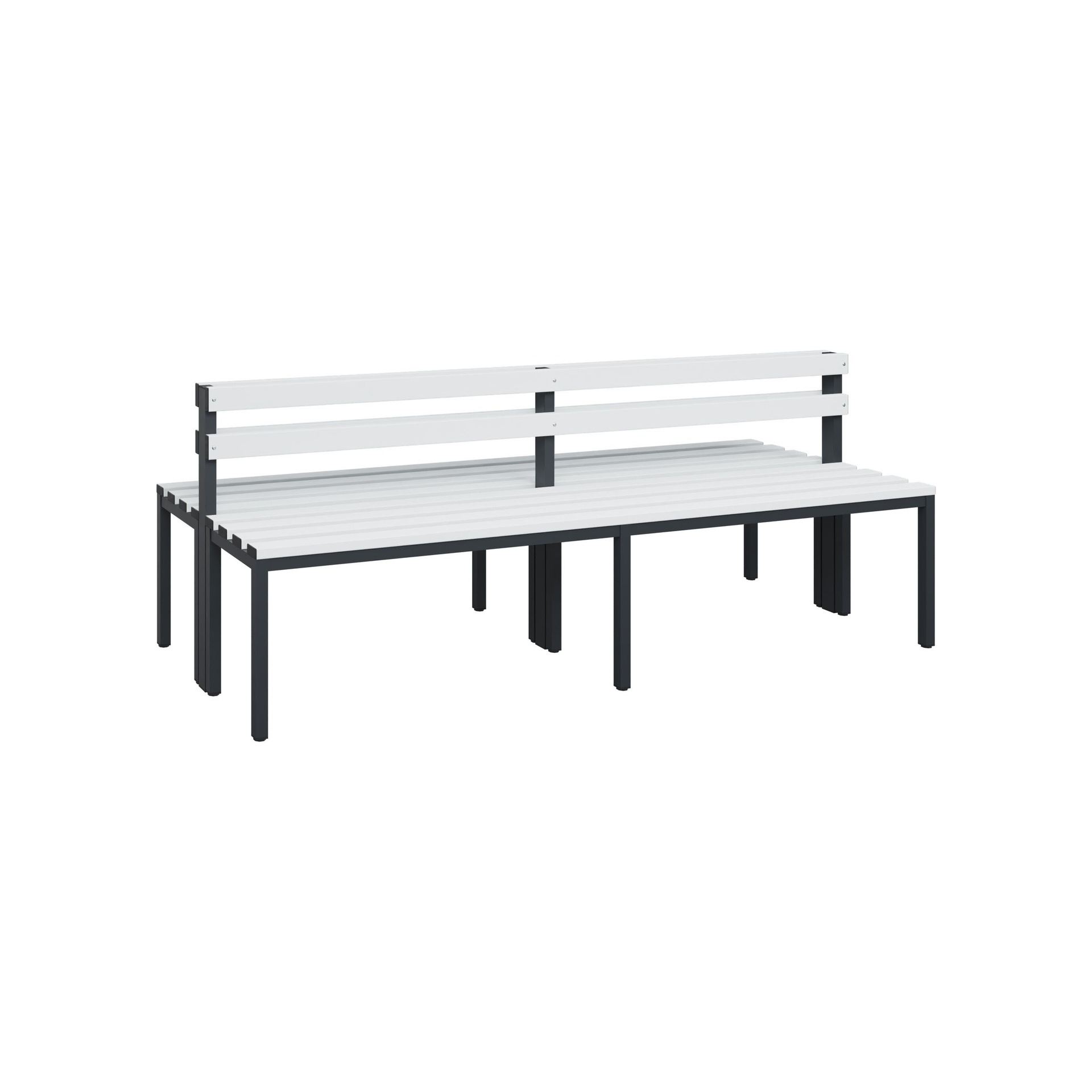 Image of Garderobenbank doppelseitig C+P Solid Lichtgrau Neu