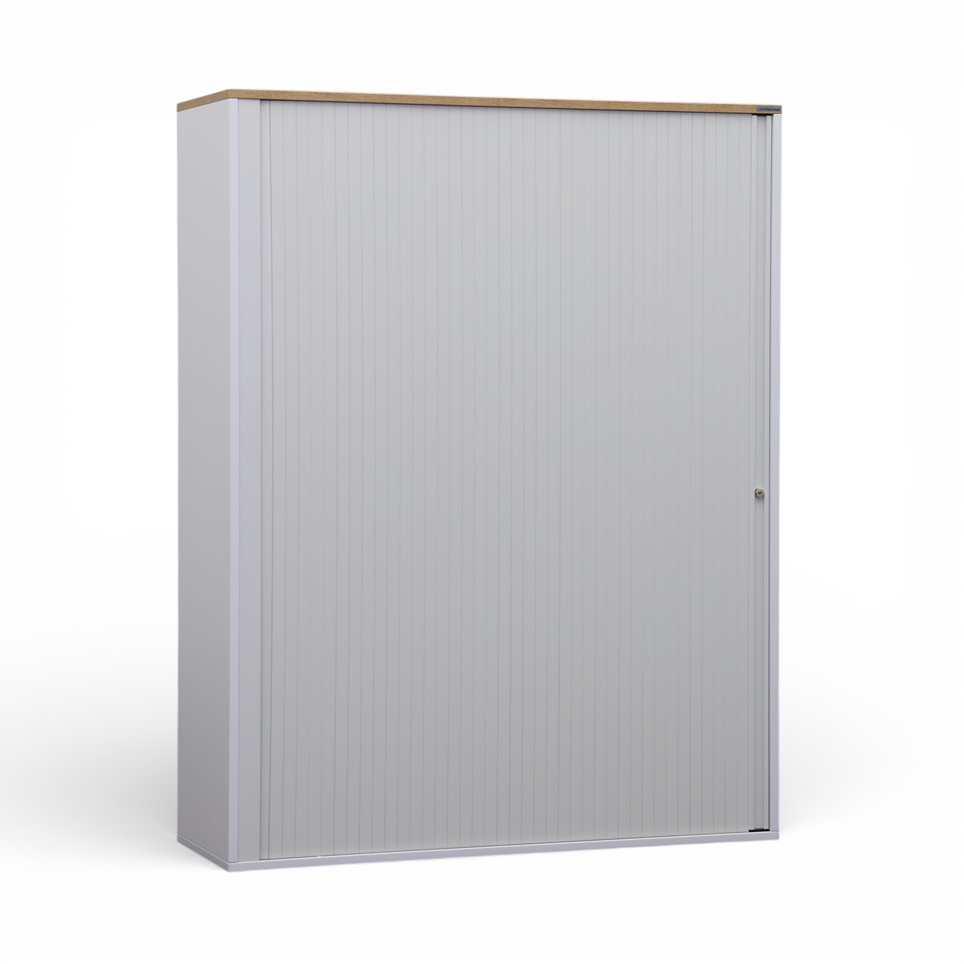 Image of Rollladenschrank Tradingzone GO Swiss 120.0 x 40.0 cm, 4 Ordner hoch, Weissgrau/Eiche Rustika, Neu - Optimale Raumnutzung