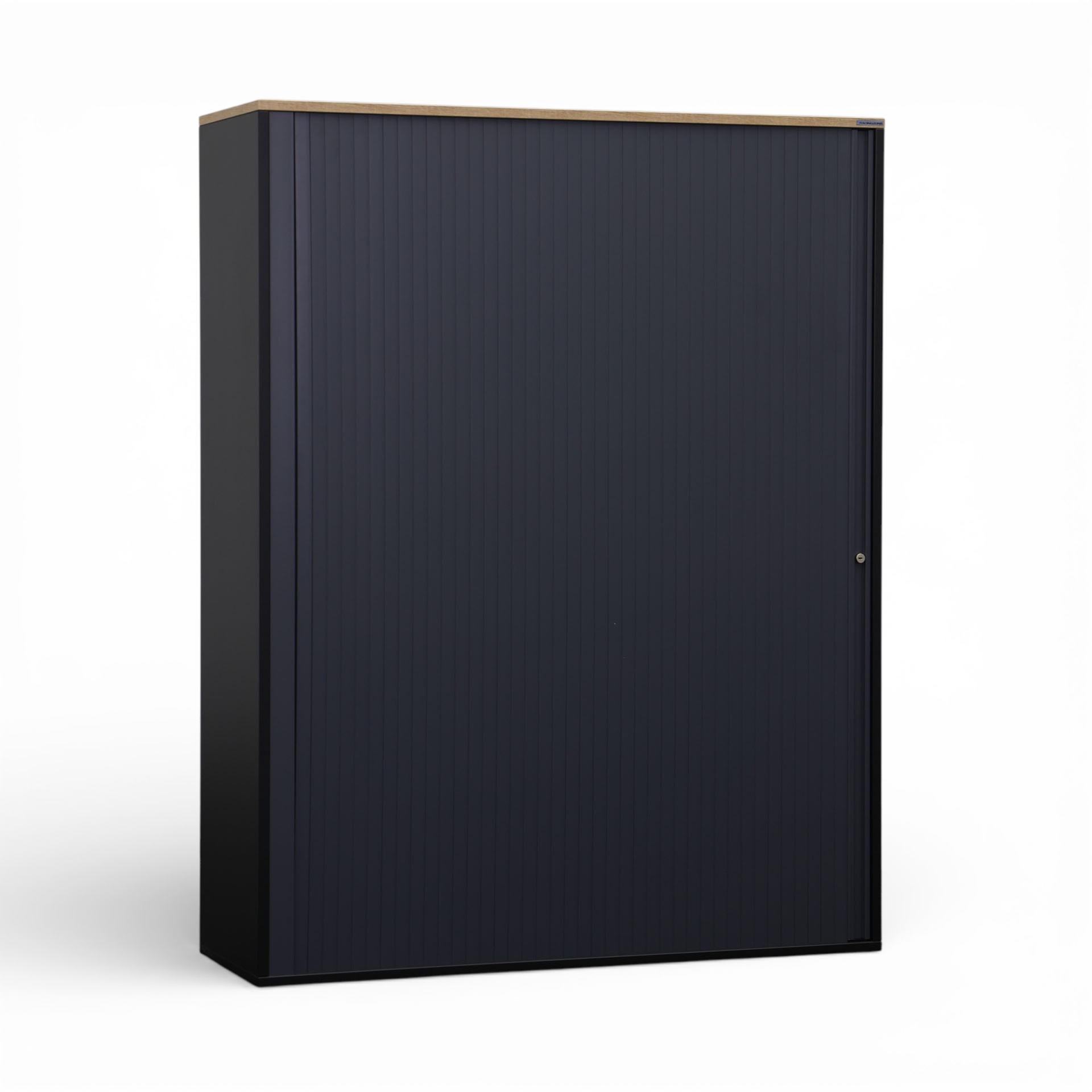 Image of Rollladenschrank Tradingzone GO Swiss 120.0 x 40.0 cm, 4 Ordner hoch, Schwarz/Eiche Rustika, Neu - Optimale Raumnutzung