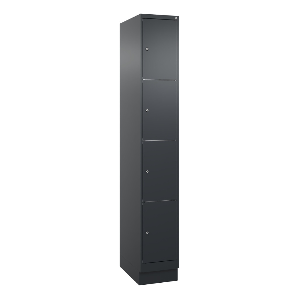 Schliessfachschrank C+P Classic PLUS (Anthrazit, 30, mit 4 Türen)