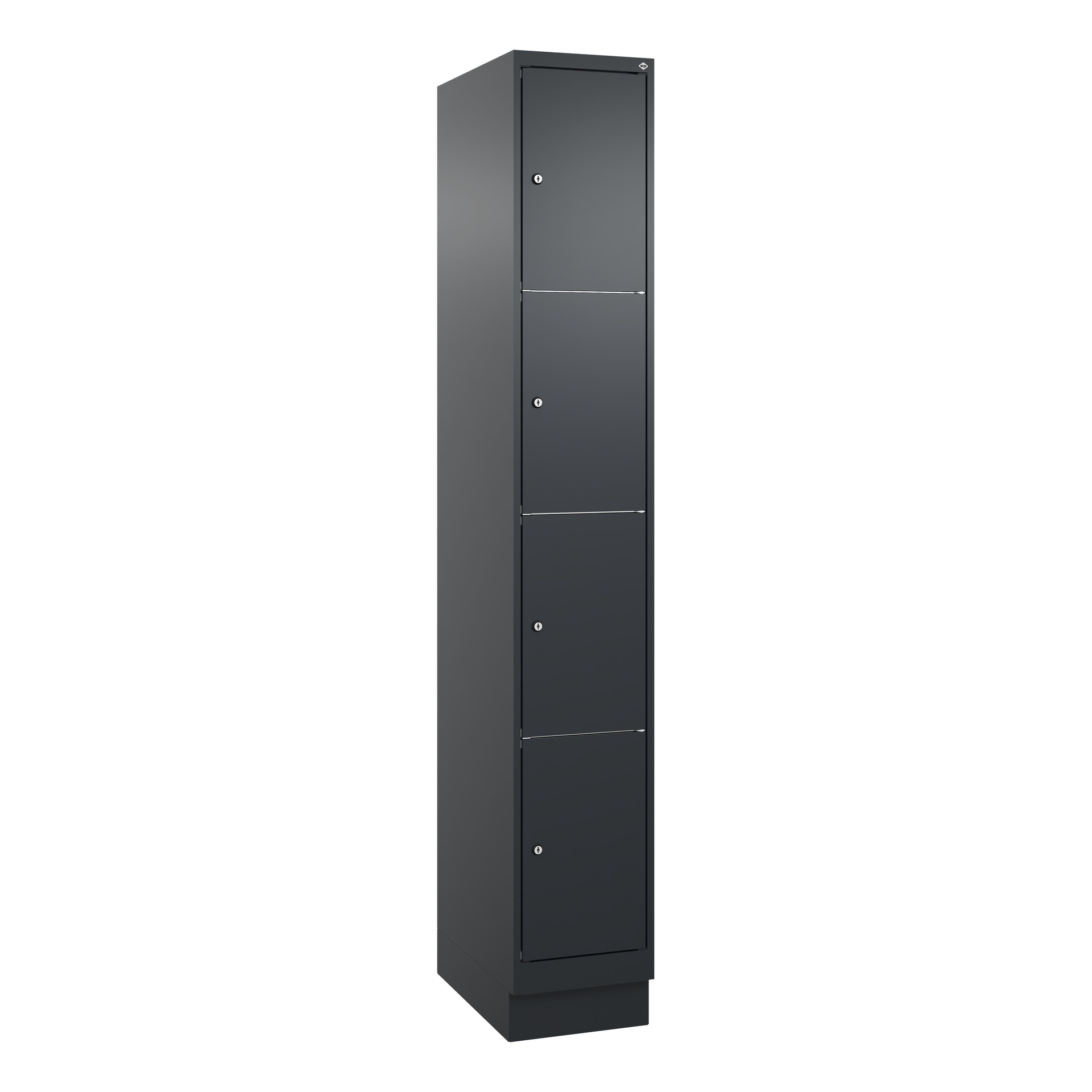 Image of Schliessfachschrank C+P Classic PLUS, Anthrazit, mit 4 Türen, mit Schlüssel, Neu Robust - ideal für Büro und Empfangsbereich