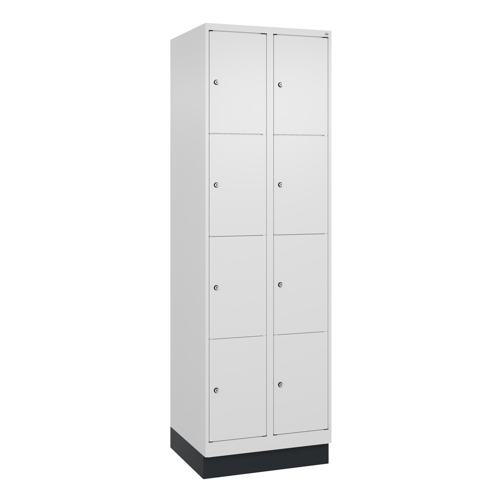 Schliessfachschrank C+P Classic PLUS (Weiss, 30, mit 8 Türen)