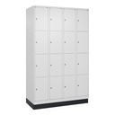 Schliessfachschrank C+P Classic PLUS (Weiss, 30, mit 16 Türen)