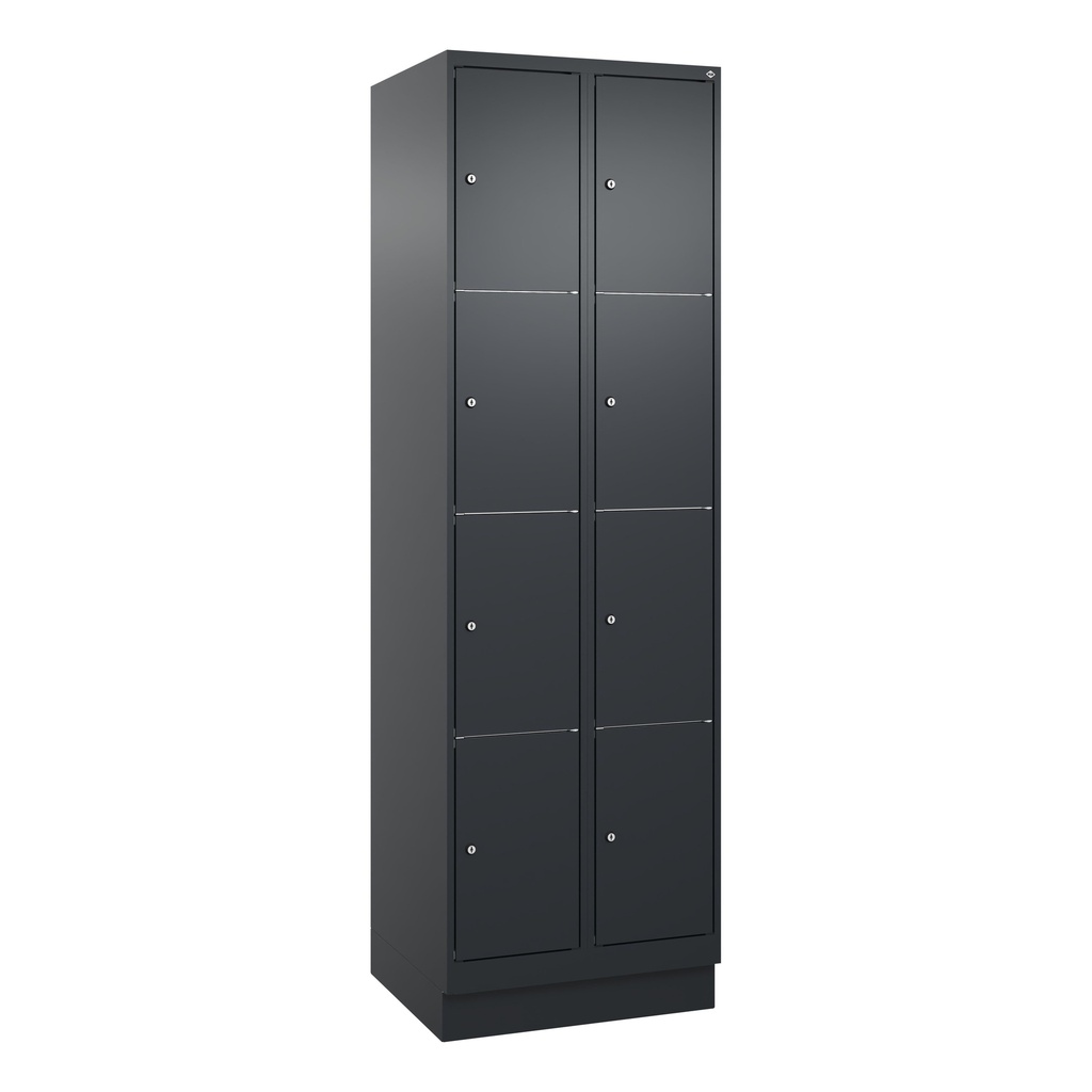 Schliessfachschrank C+P Classic PLUS (Anthrazit, 30, mit 8 Türen)