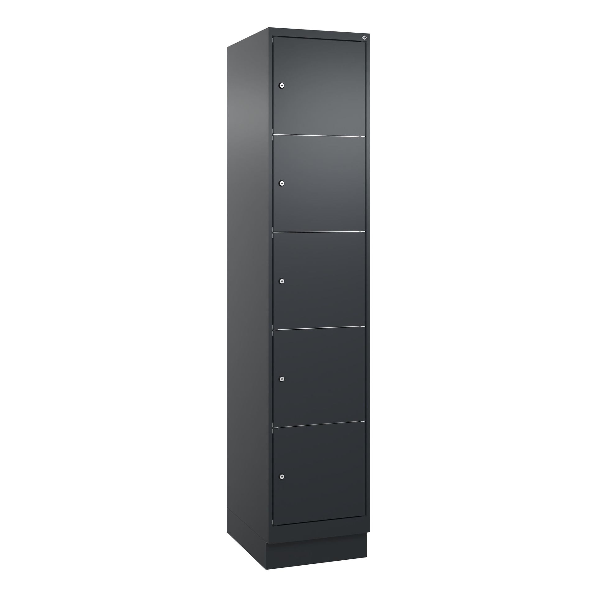 Image of Schliessfachschrank C+P Classic PLUS, Anthrazit, mit 5 Türen, mit Schlüssel, Neu Robust - ideal für Büro und Empfangsbereich