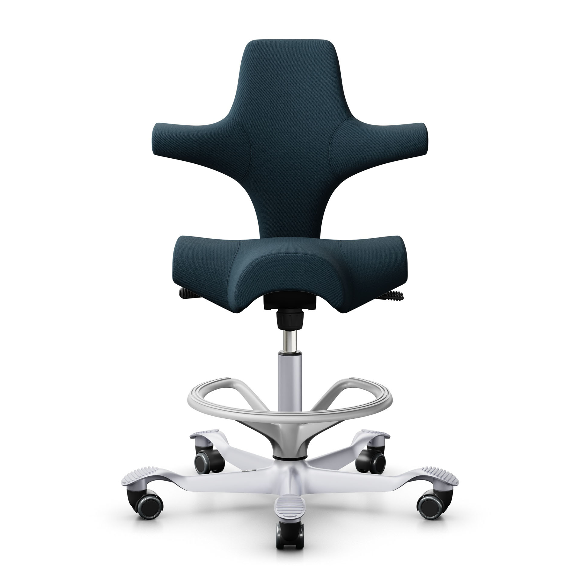 Image of Tresenhocker HAG Capisco 8106, Blau/Silbergrau, Neu, Barhocker - Praktisch & Komfortabel