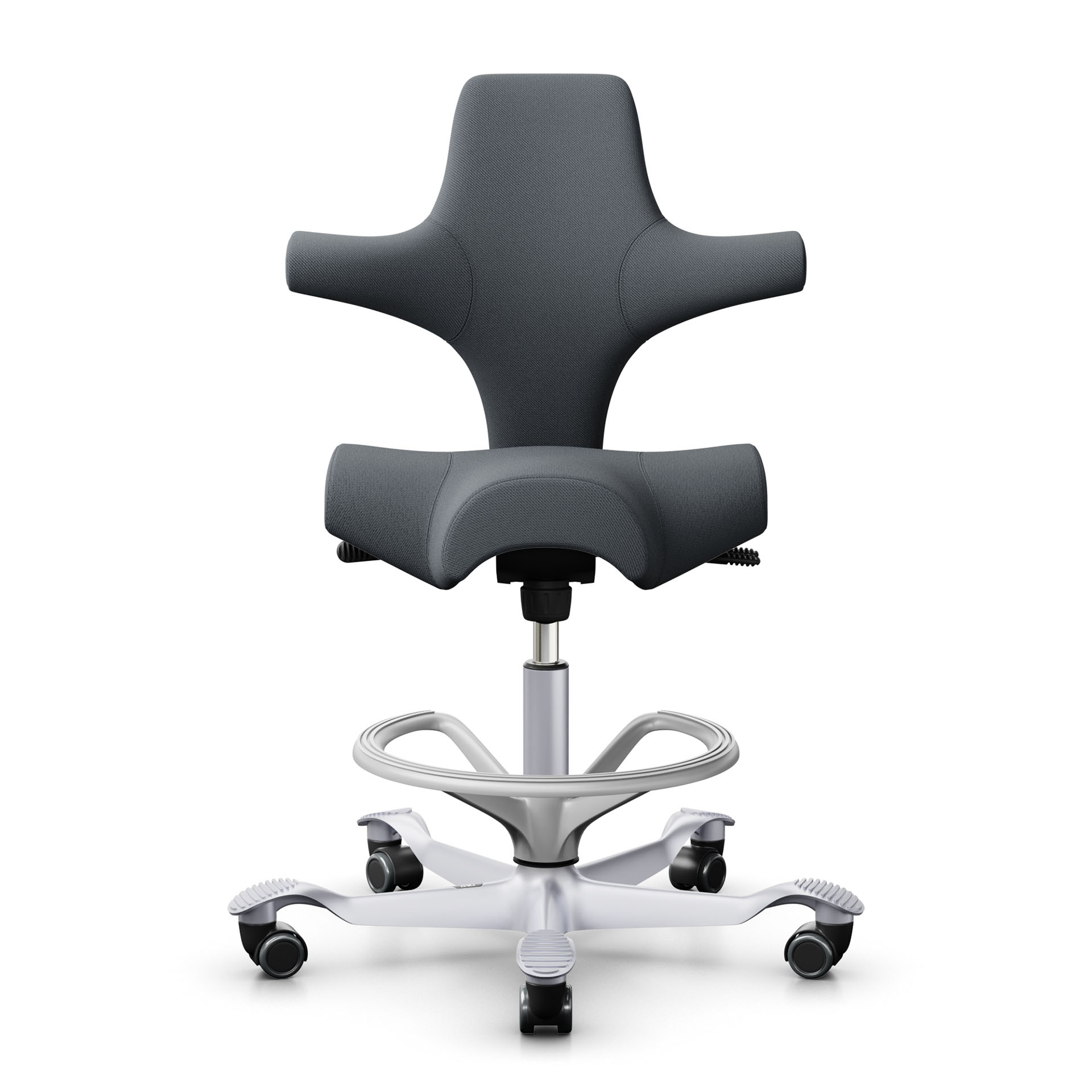 Image of Tresenhocker HAG Capisco 8106, Grau/Silbergrau, Neu, Barhocker - Praktisch & Komfortabel