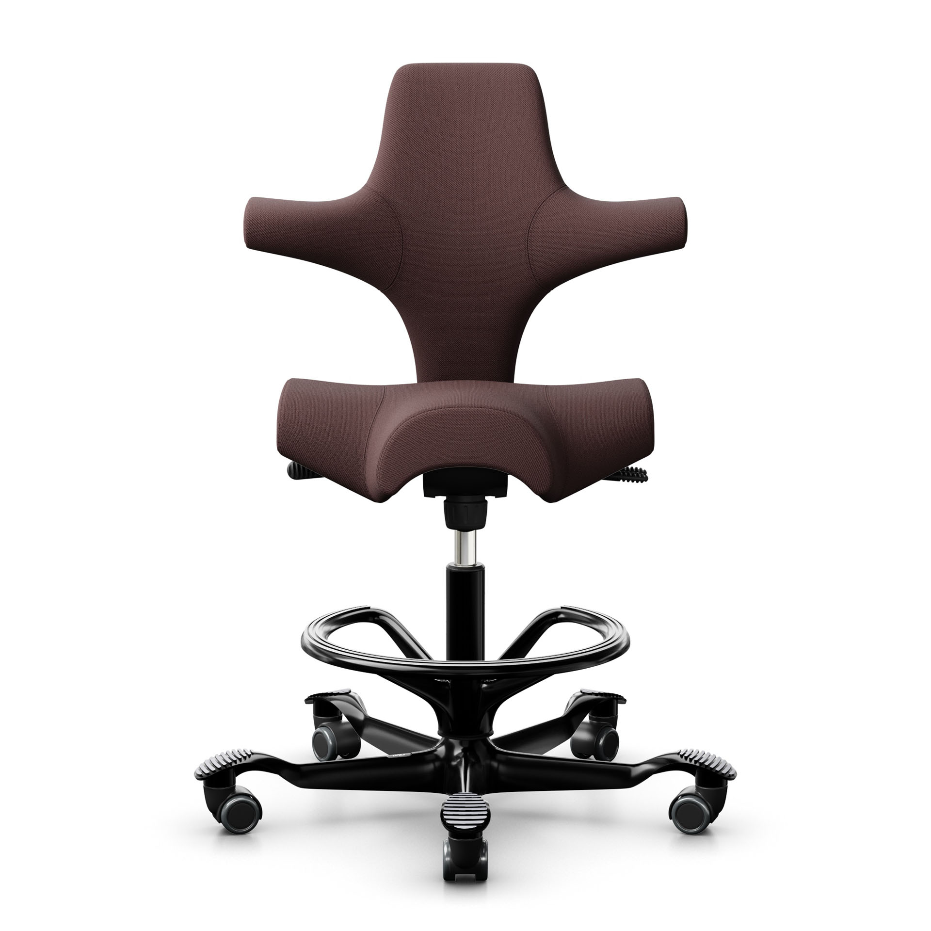 Image of Tresenhocker HAG Capisco 8106, Braun/Schwarz, Neu, Barhocker - Praktisch & Komfortabel