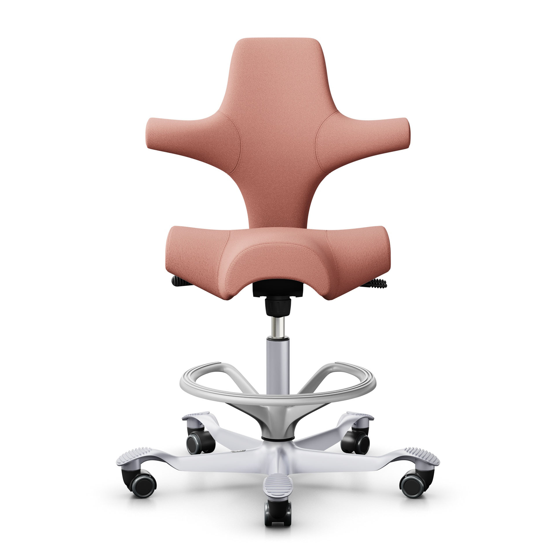 Image of Tresenhocker HAG Capisco 8106, Rosa/Silbergrau, Neu, Barhocker - Praktisch & Komfortabel