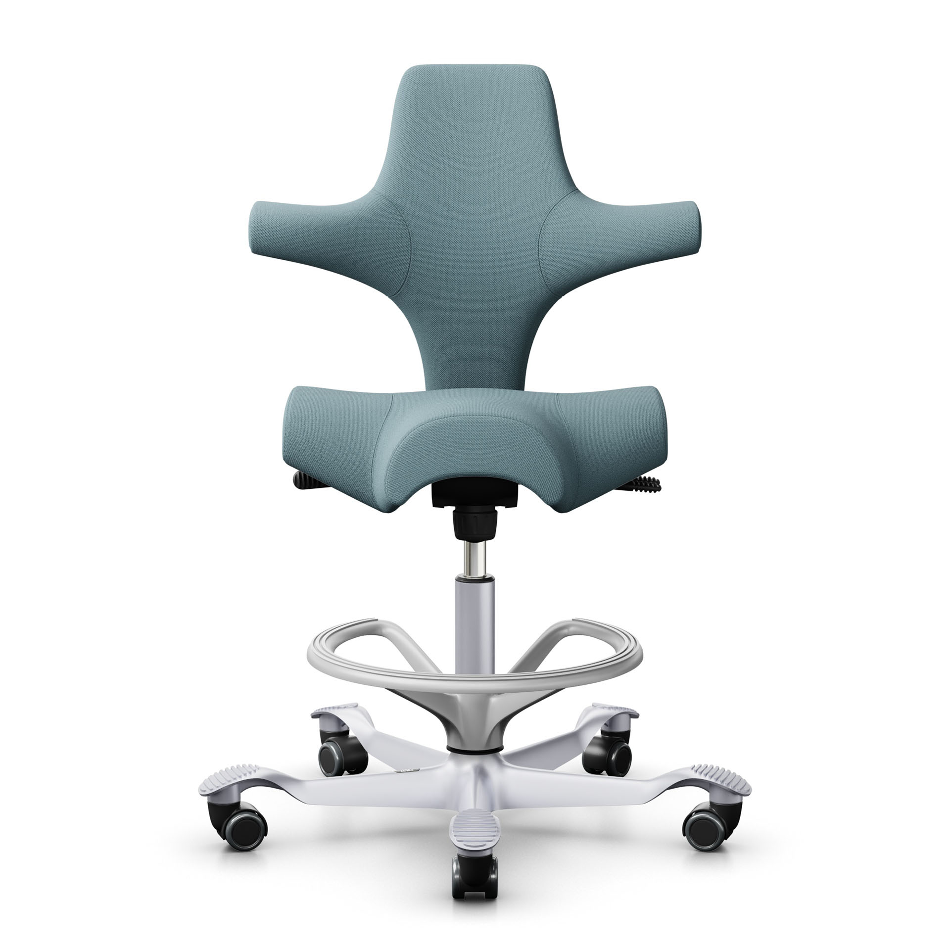 Image of Tresenhocker HAG Capisco 8106, Hellblau/Silbergrau, Neu, Barhocker - Praktisch & Komfortabel