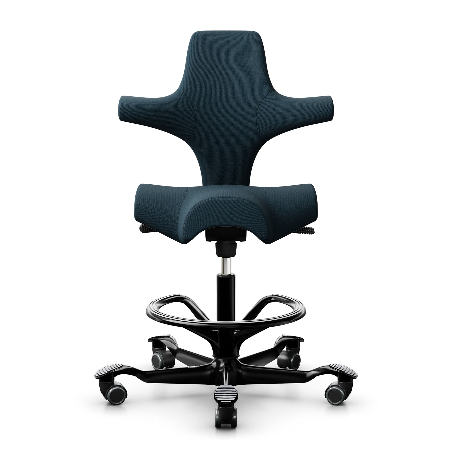 Image of Tresenhocker HAG Capisco 8106, Blau/Schwarz, Neu, Barhocker - Praktisch & Komfortabel