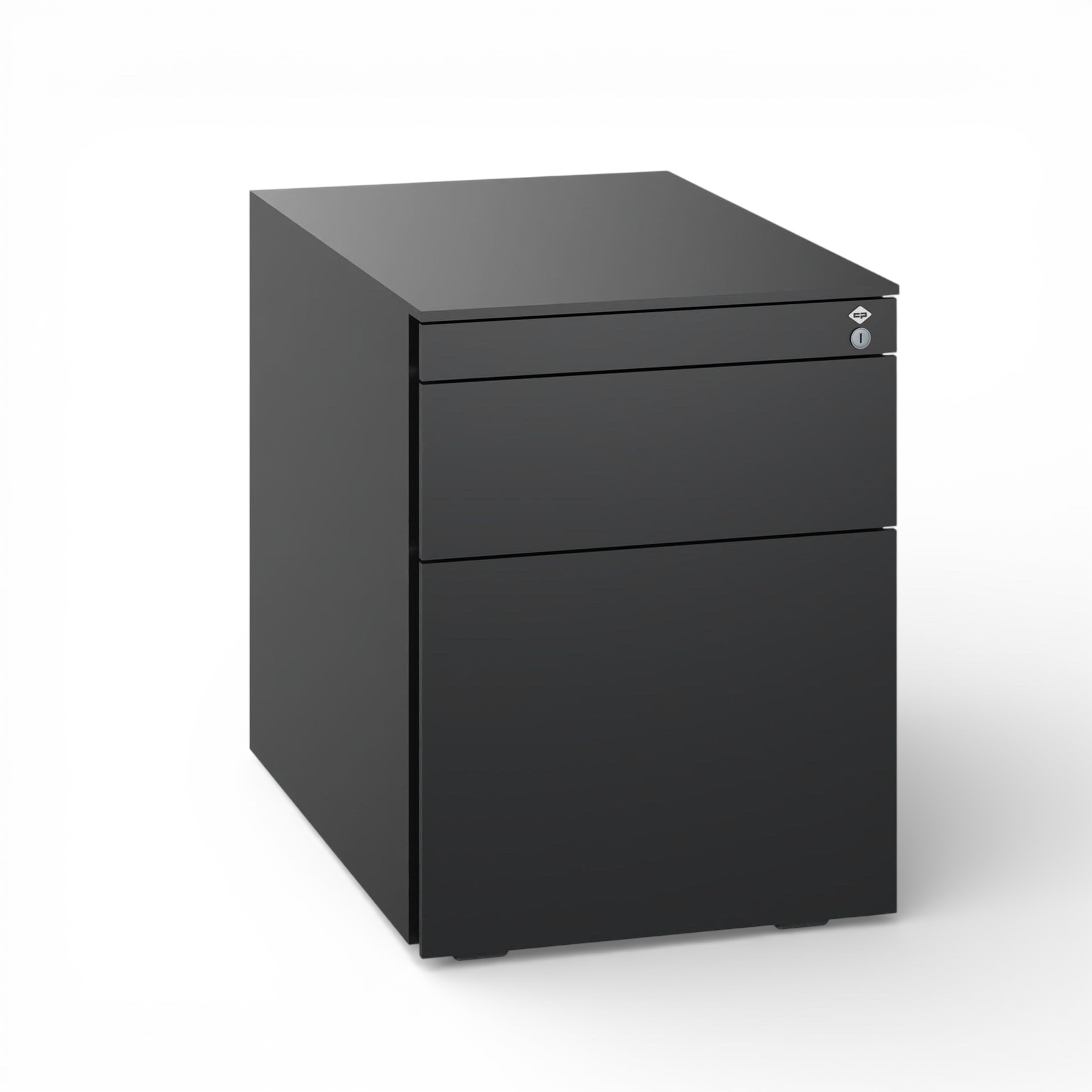 Stahl Rollcontainer C+P Asisto, Schwarz, mit Hängeregister & Stauraum, Neu – perfekt für modernes Büro