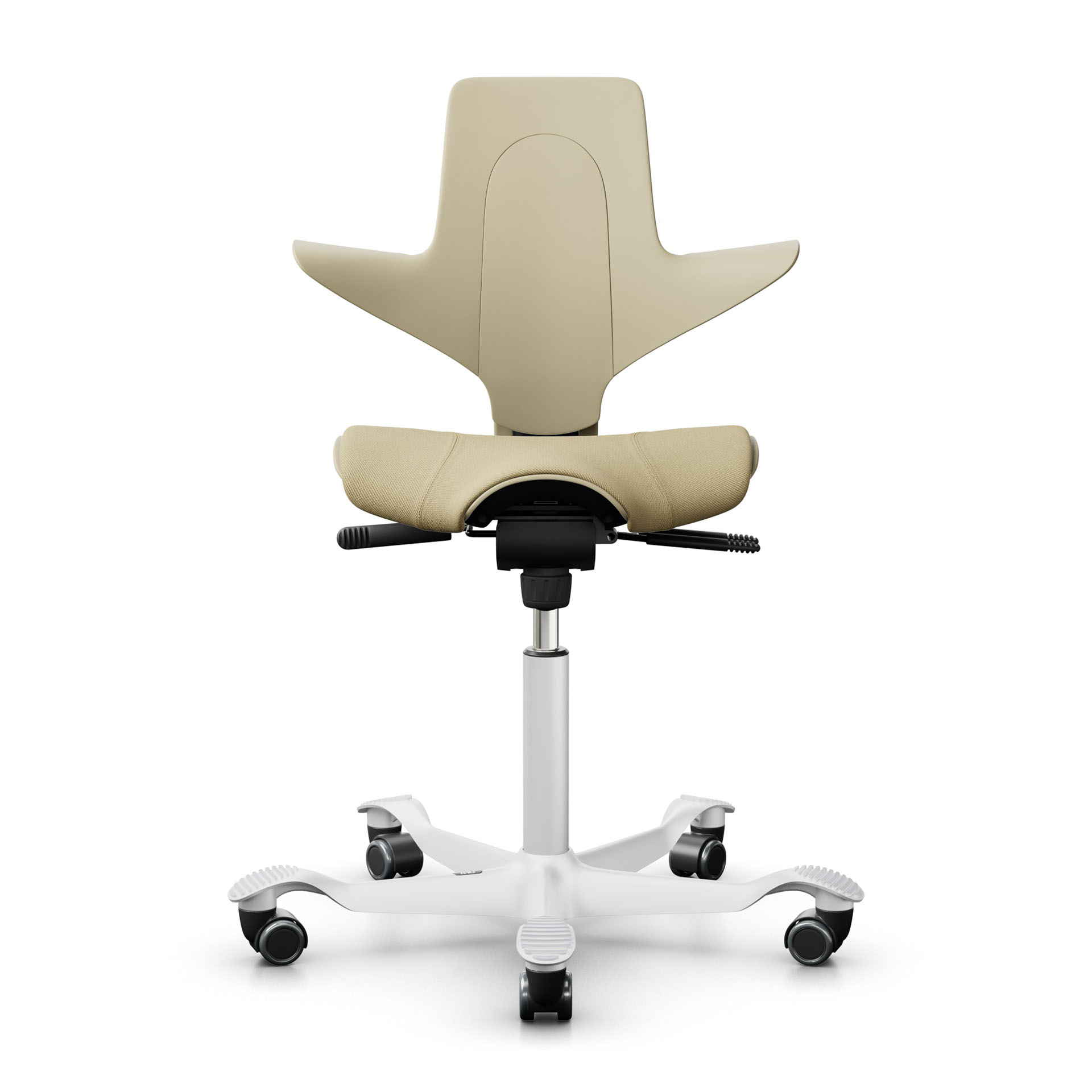 Image of Sattelstuhl HAG Capisco Puls 8020, Gelb/Weiss, Neu, Ergonomischer Stuhl - ideal für flexibles Arbeiten