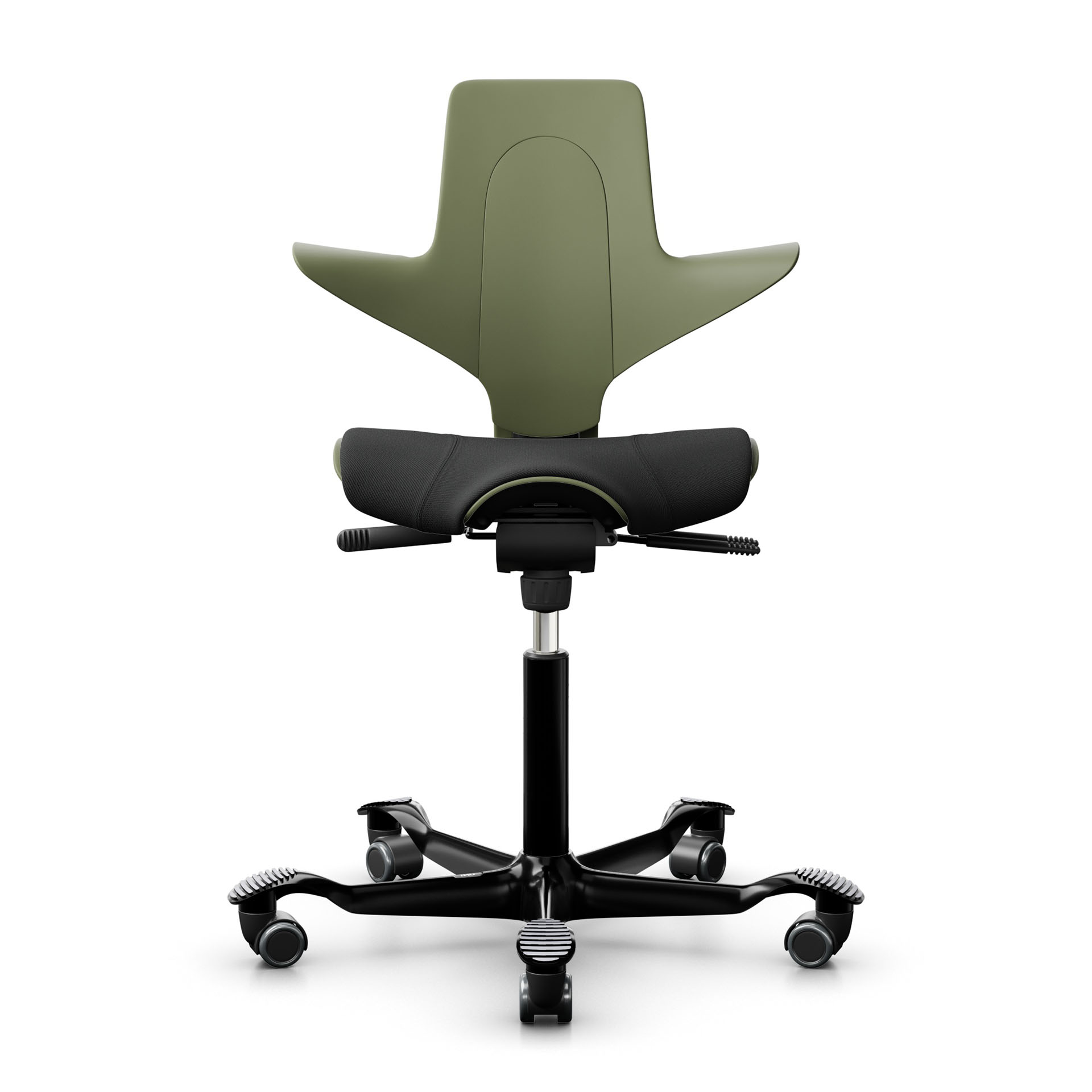 Image of Sattelstuhl HAG Capisco Puls 8020, Grün-Schwarz/Schwarz, Neu, Ergonomischer Stuhl - ideal für flexibles Arbeiten