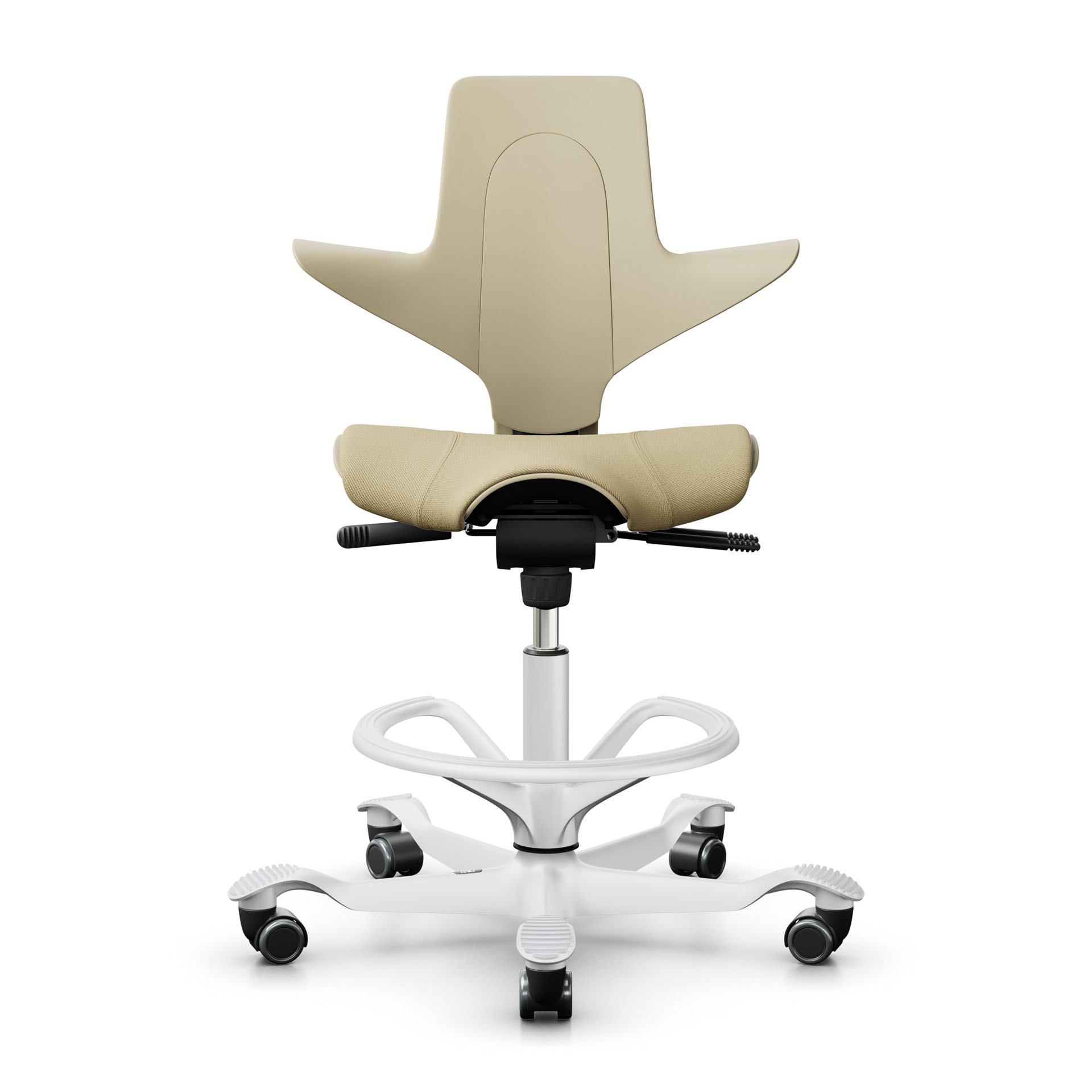 Image of Tresenhocker HAG Capisco Puls 8020, Gelb/Weiss, Neu, Barhocker - Praktisch & Komfortabel
