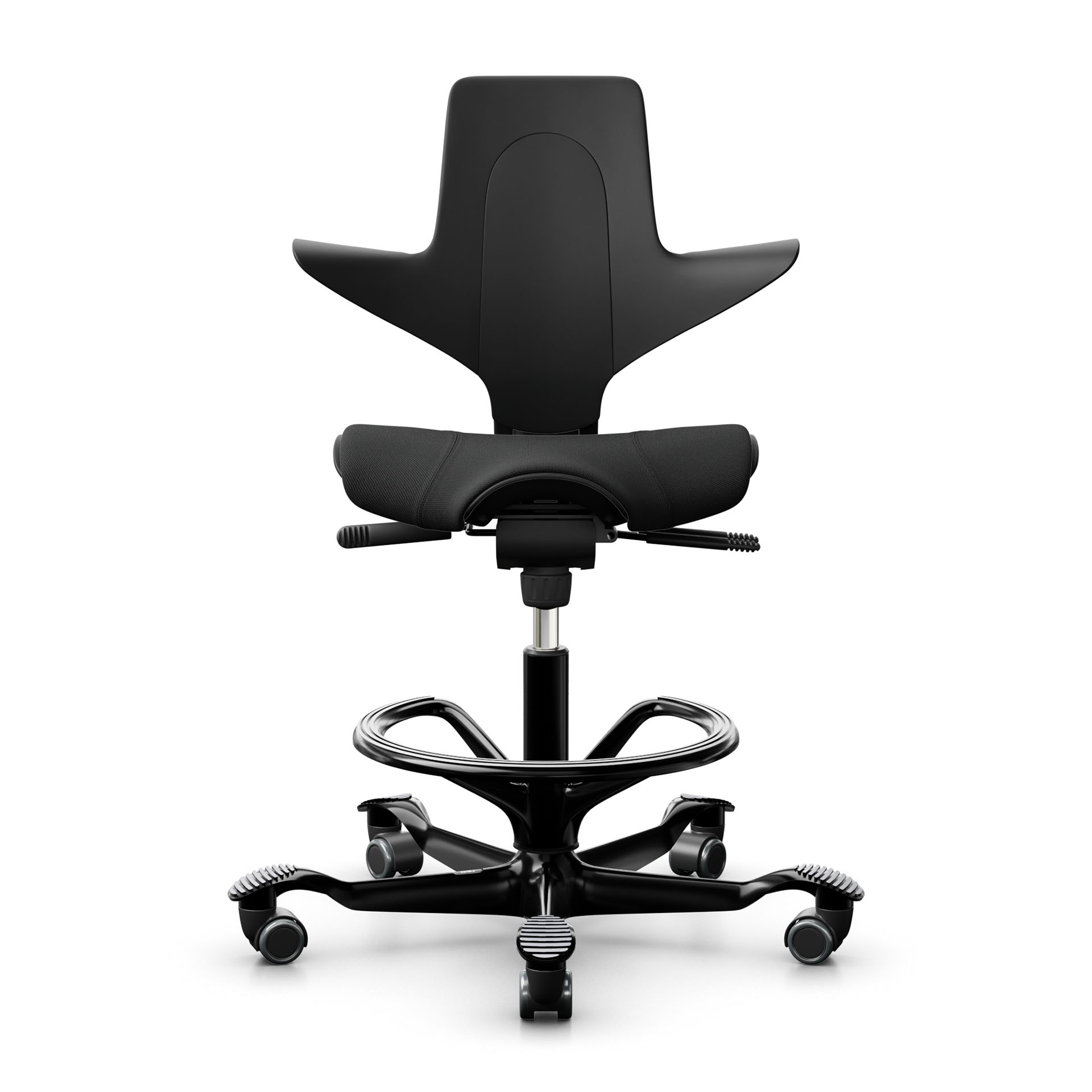 Image of Tresenhocker HAG Capisco Puls 8020, Schwarz/Schwarz, Neu, Barhocker - Praktisch & Komfortabel