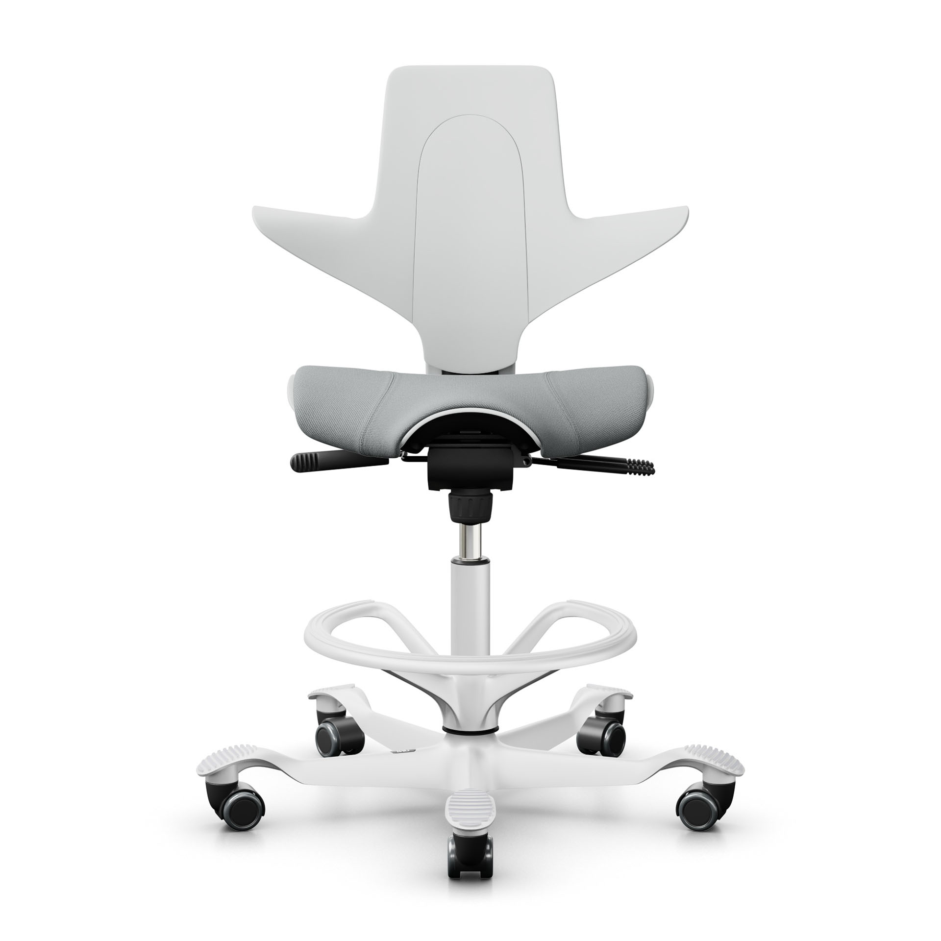 Image of Tresenhocker HAG Capisco Puls 8020, Weiss/Weiss, Neu, Barhocker - Praktisch & Komfortabel