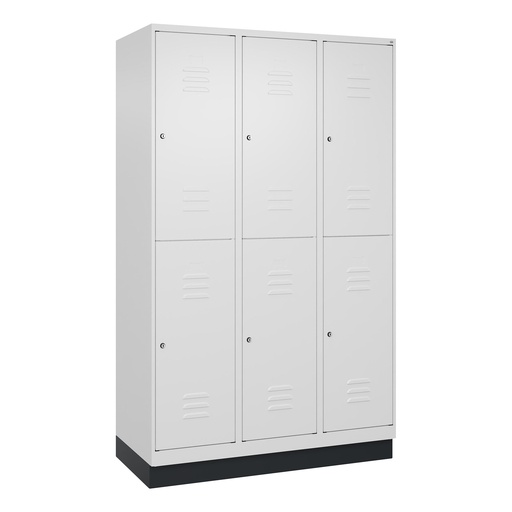 Garderobenspind C+P Classic PLUS (Weiss, 40, mit 6 Türen)