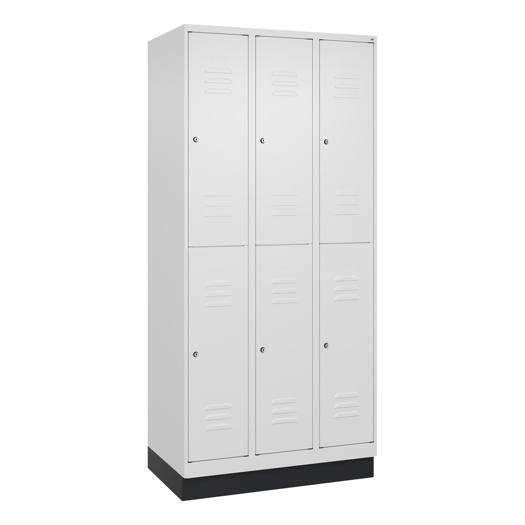 Garderobenspind C+P Classic PLUS (Weiss, 30, mit 6 Türen)