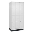 Garderobenspind C+P Classic PLUS (Weiss, 30, mit 6 Türen)