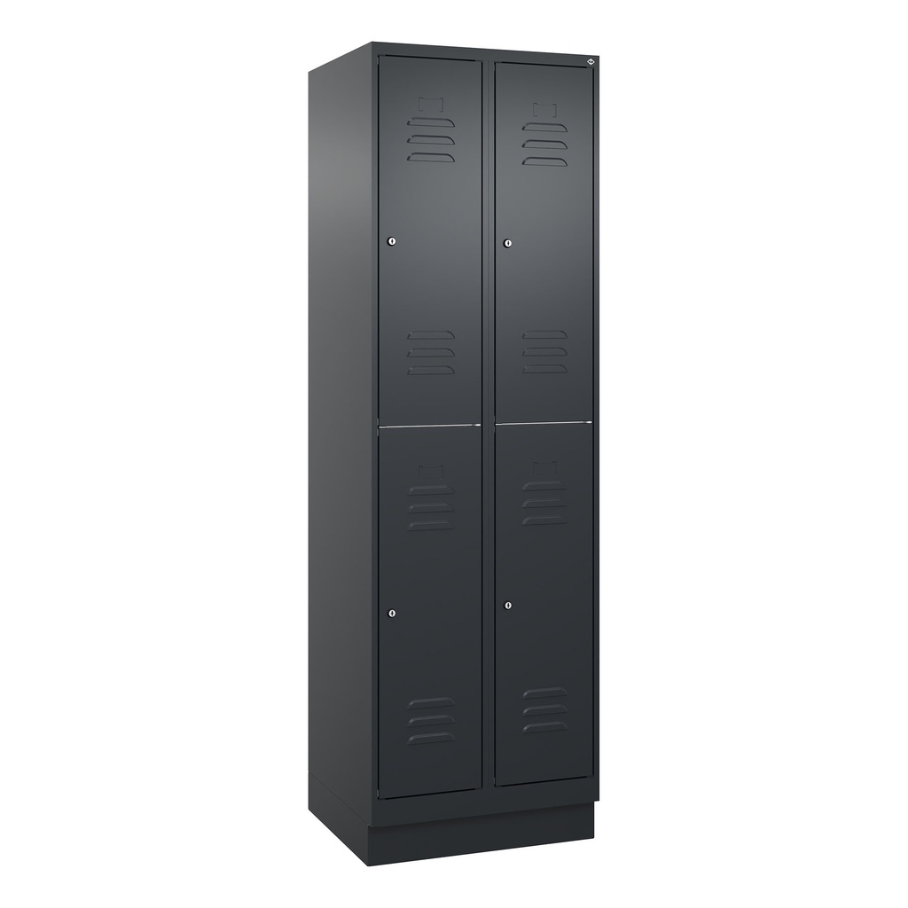Garderobenspind C+P Classic PLUS (Anthrazit, 30, mit 4 Türen)