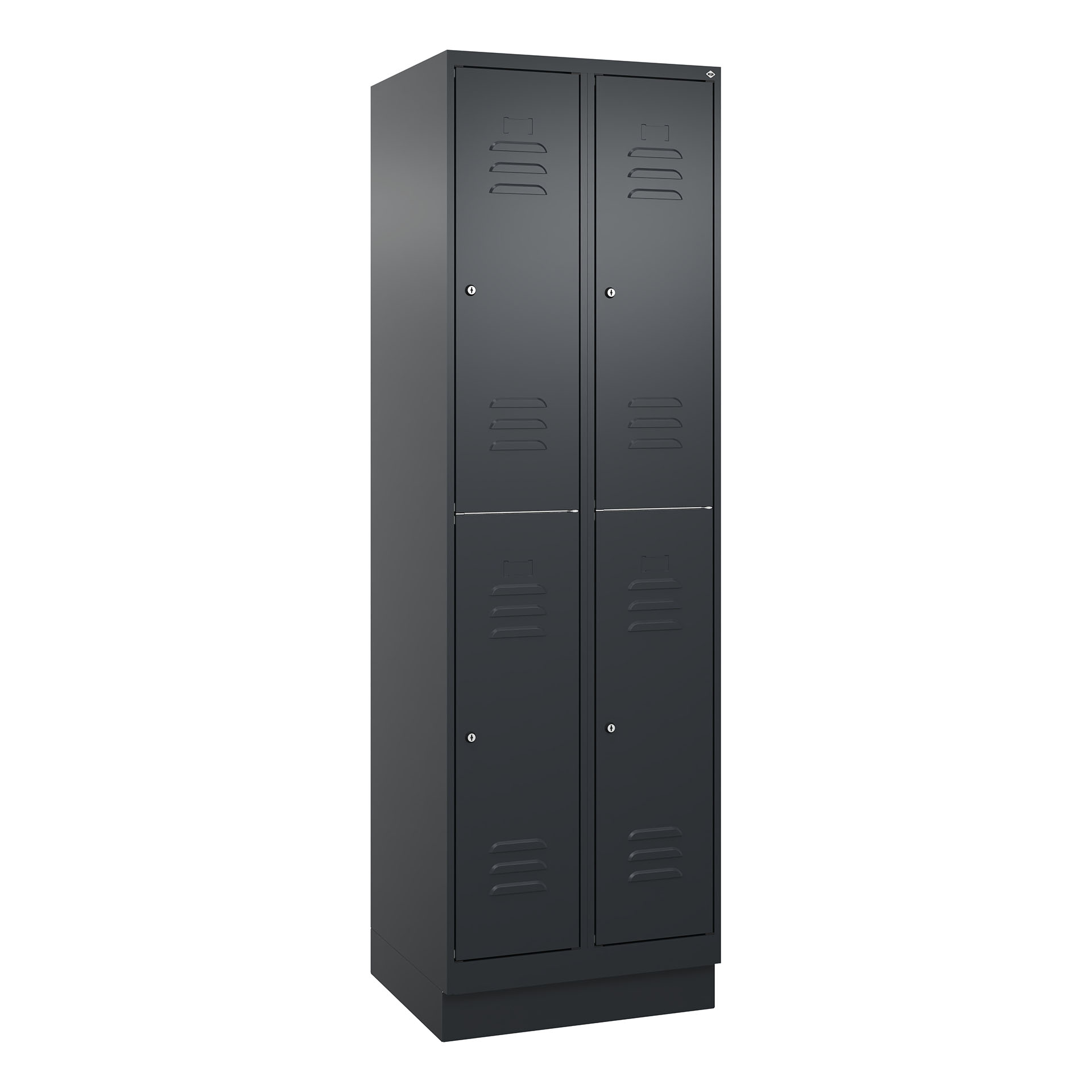 Image of Garderobenspind C+P Classic PLUS, Anthrazit, mit 4 Türen, mit Schlüssel, Neu Robust - ideal für Büro und Empfangsbereich