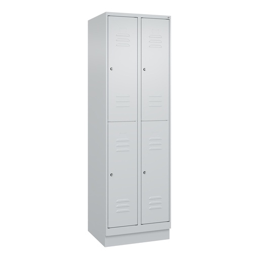 Garderobenspind C+P Classic PLUS (Lichtgrau, 30, mit 4 Türen)