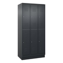 Garderobenspind C+P Classic PLUS (Anthrazit, 30, mit 6 Türen)