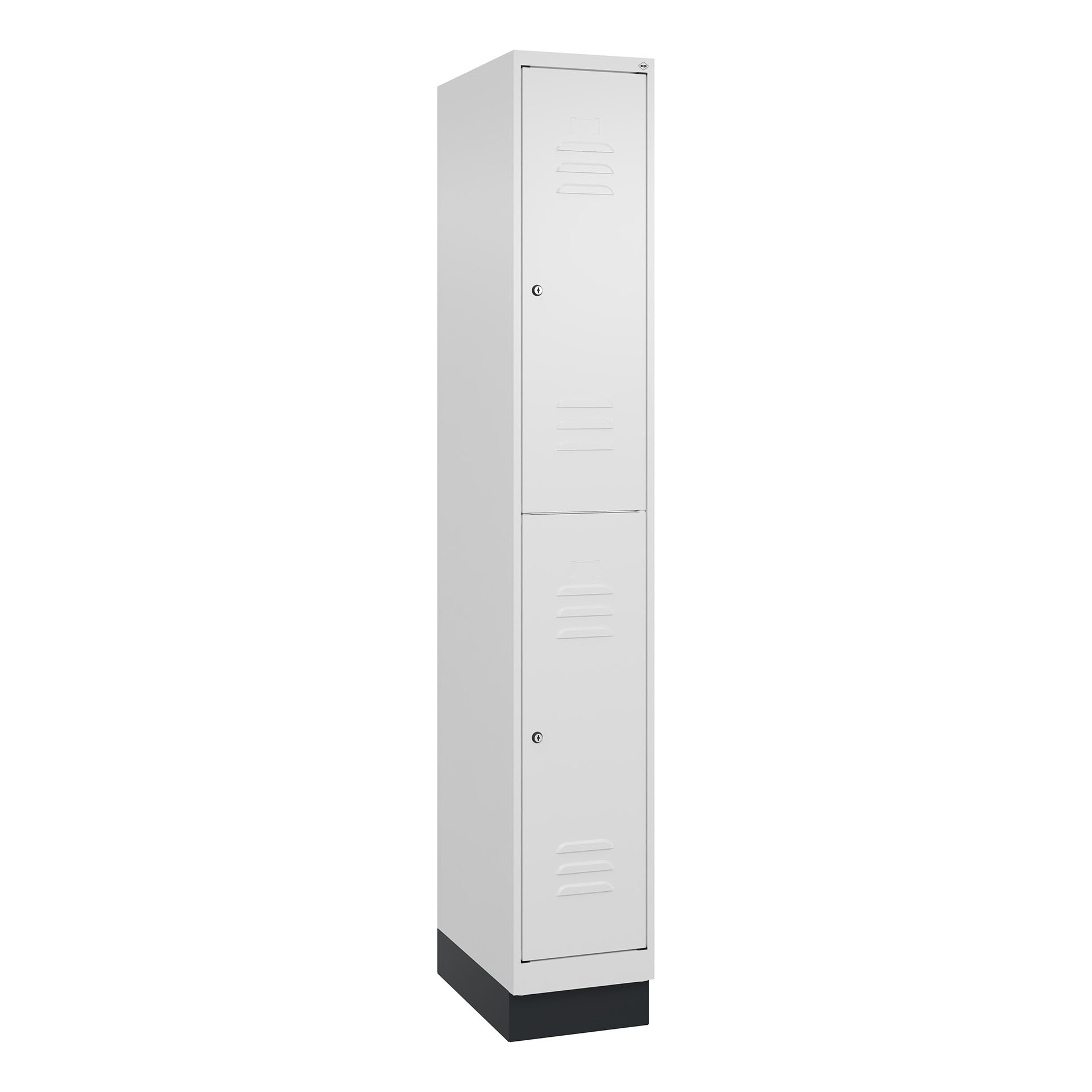 Image of Garderobenschrank C+P Classic PLUS, Weiss, mit 2 Türen, mit Schlüssel, Neu Robust - ideal für Büro und Empfangsbereich