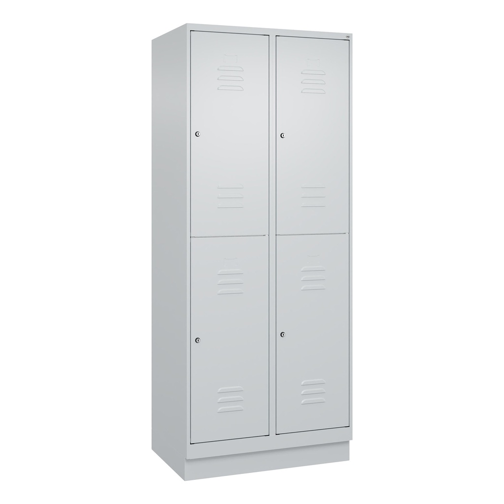 Garderobenspind C+P Classic PLUS (Lichtgrau, 40, mit 4 Türen)