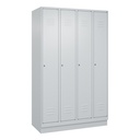 Garderobenspind C+P Classic PLUS (Lichtgrau, 30, mit 4 Türen)