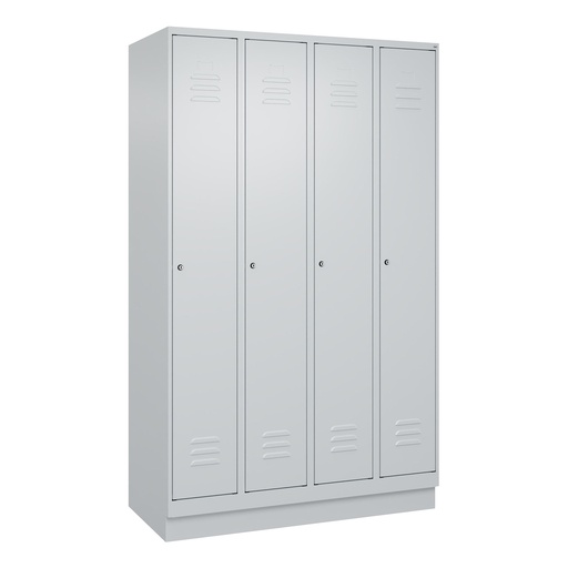 Garderobenspind C+P Classic PLUS (Lichtgrau, 30, mit 4 Türen)